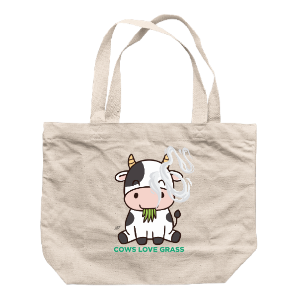 Cows Love Grass Wide Tote