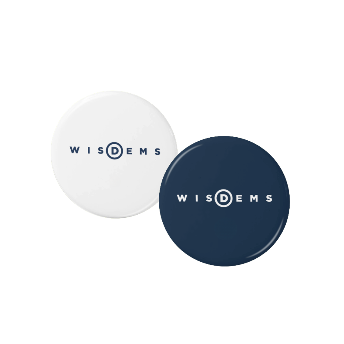 Wis Dems Navy & White Logo Button 2-Pack