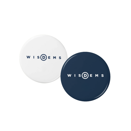 Wis Dems Navy & White Logo Button 2-Pack